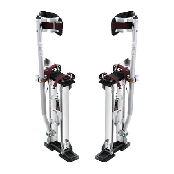 18 in. 30 in. Drywall Stilts, Aluminum Tool Stilts Adjustable Painting Taping Silver