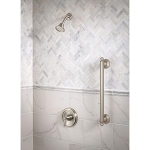 Brantford Single-Handle 1-Spray Posi-Temp Tub and Shower Faucet Trim Kit in Brushed Nickel (Valve Not Included)