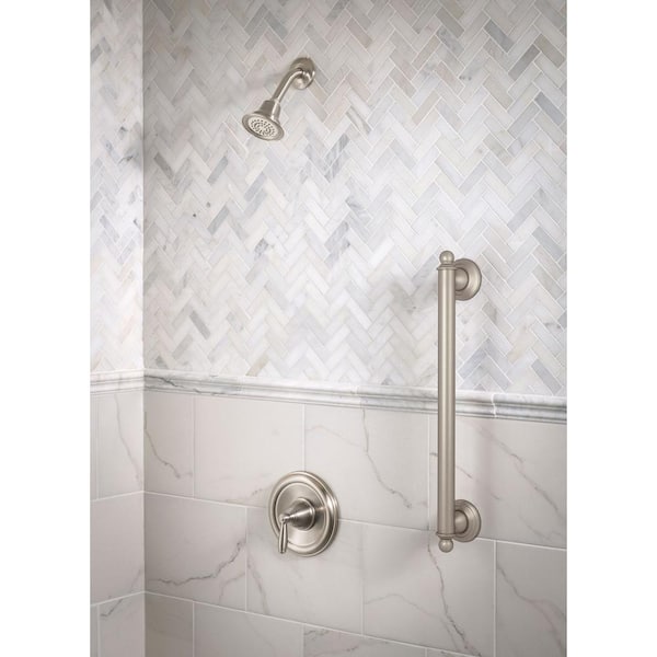 Brantford Single-Handle 1-Spray Posi-Temp Tub and Shower Faucet Trim Kit in Brushed Nickel (Valve Not Included)