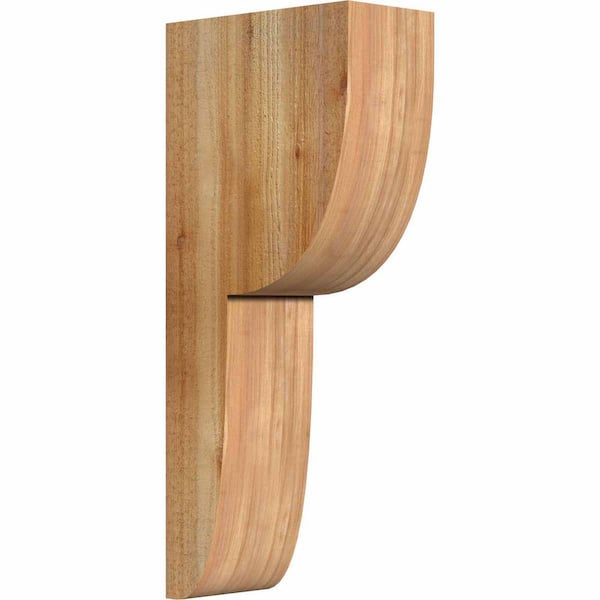 Ekena Millwork 6 in. x 12 in. x 28 in. Western Red Cedar Crestline Rough Sawn Corbel