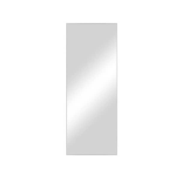 Unbranded 24 in. W x 71 in. H Rectangular Aluminum Framed Wall Mount or Floor Standing Modern Bathroom Vanity Mirror White