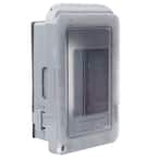 1-Gang Extra Duty Non-Metallic Low Profile While-In-Use Weatherproof Horizontal/Vertical Receptacle Cover, Gray
