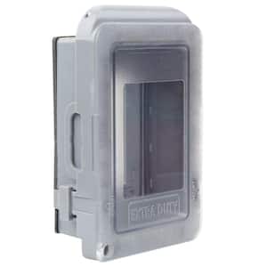 1-Gang Extra Duty Non-Metallic Low Profile While-In-Use Weatherproof Horizontal/Vertical Receptacle Cover, Gray