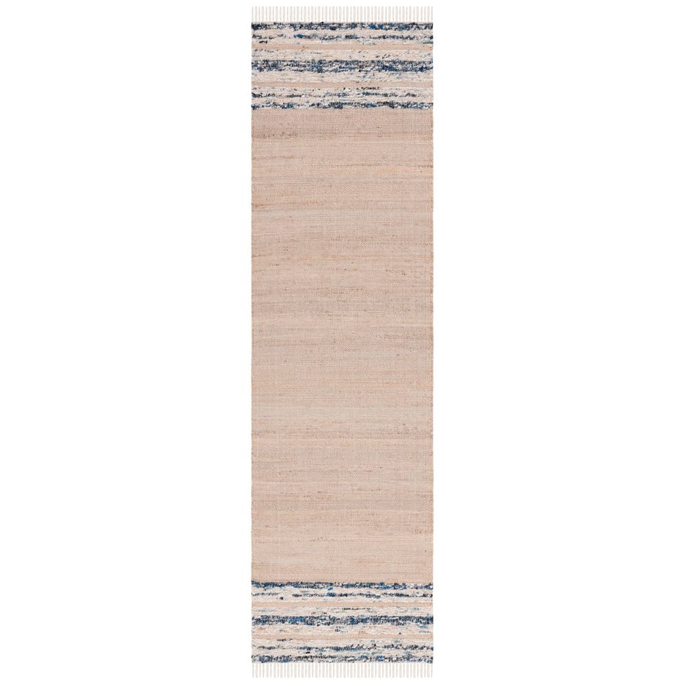 Natura 2 ft. x 9 ft. Natural/Navy Striped Border Runner Rug price history on PriceWatchPro