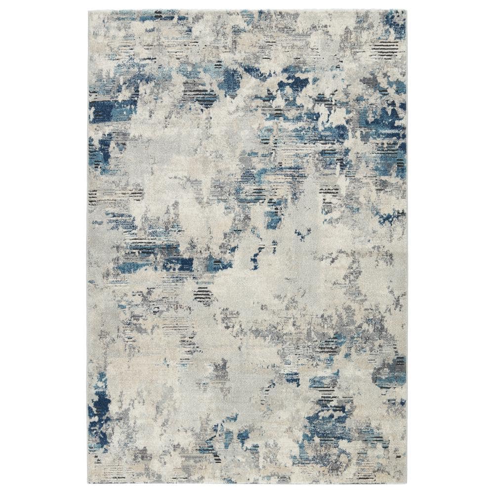 Jaipur Living Louna Blue/Light Gray 4 ft. x 6 ft. Abstract Rectangle ...
