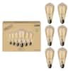 Feit Electric 60-Watt ST19 Dimmable Cage Filament Amber Glass E26 Vintage Edison Incandescent Light Bulb, Warm White (6-Pack) 60ST19/6