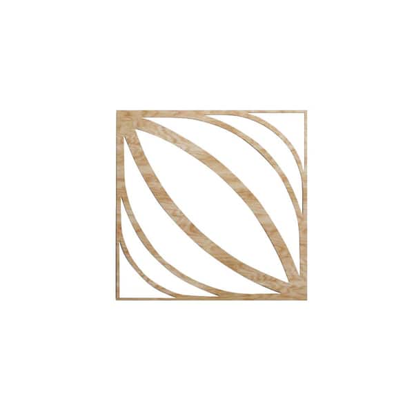 Ekena Millwork 7-3/8 in. x 7-3/8 in. x 1/4 in. Red Oak Extra Small Otis Decorative Fretwork Wood Wall Panels (10-Pack)