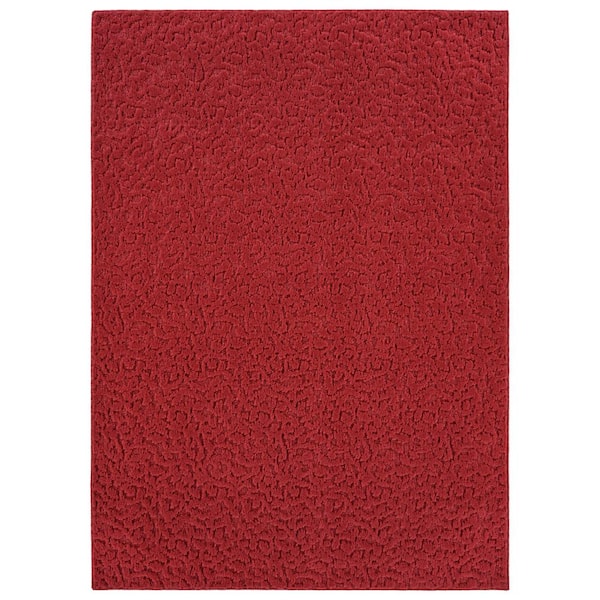 Garland Rug Ivy Chili Red 12 ft. x 15 ft. Floral Area Rug