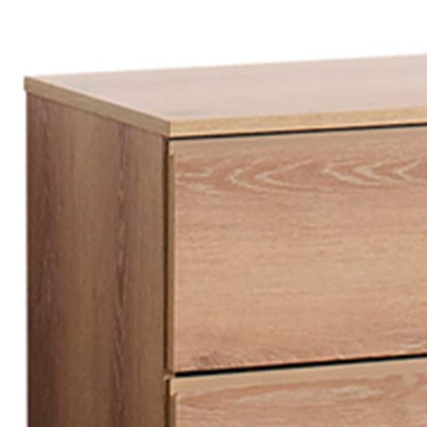 Benjara Brown 2-Drawers 31.5 in. Wide Chest of Drawers BM337089