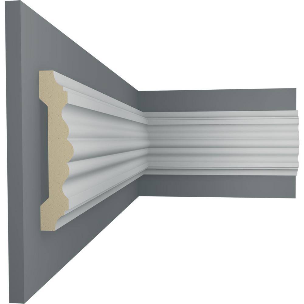 Gray Primed Polyurethane Geometric Chair Rail Moulding Sample