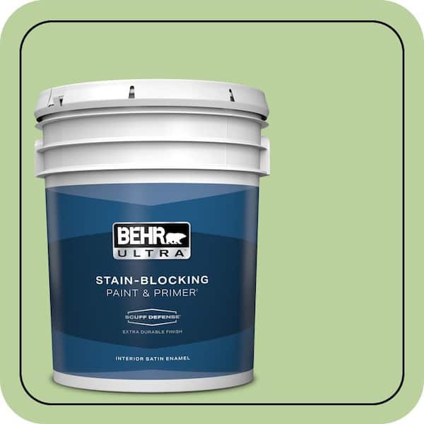 BEHR ULTRA 5 gal. #P380-4 Four Leaf Clover Extra Durable Satin Enamel Interior Paint & Primer