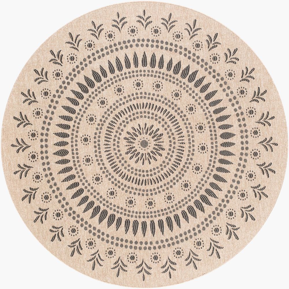 Encore Brown Cottage Native American 3 ft. 3 in. x 3 ft. 3 in. Indoor/Outdoor Area Rug price history on PriceWatchPro