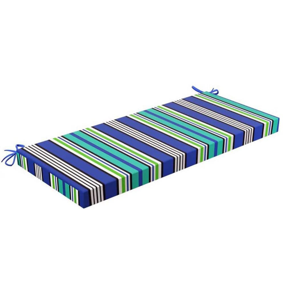 48 in. x 17 in. Rectangle Outdoor Bench Cushion Patio Furniture Cushions Bl