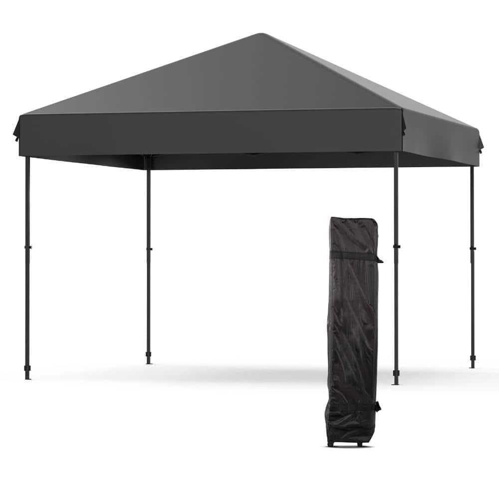 Heavy Duty 10x10 ft.Adjustable Height Outdoor Pop Up Canopy Tent with Portable Roller Bag, Stakes & Guy Ropes price history on PriceWatchPro