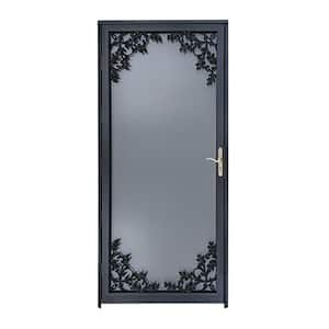 Charlotte 36 in. x 80 in. Black Storm Door