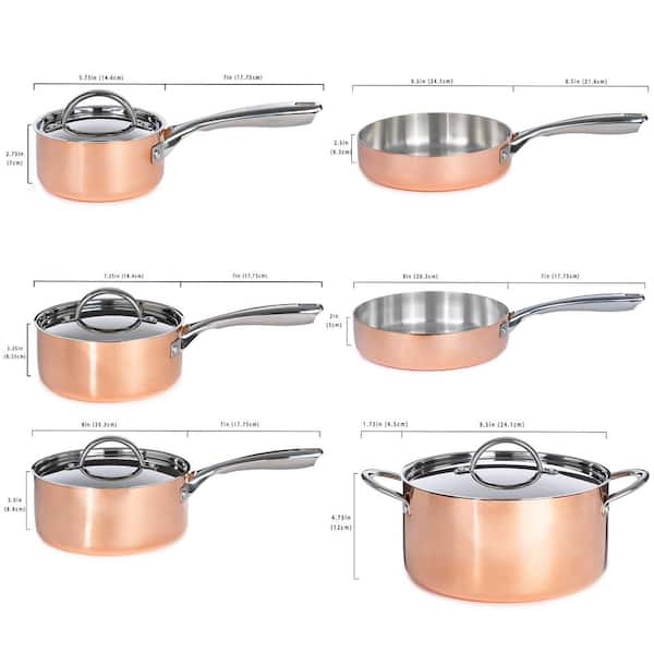 BergHOFF Vintage 15pc Copper Cookware Set with Utensils 2219057