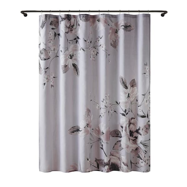 Madison Park Penelope 72 in. W x 72 in. L Cotton in Lilac Shower Curtain