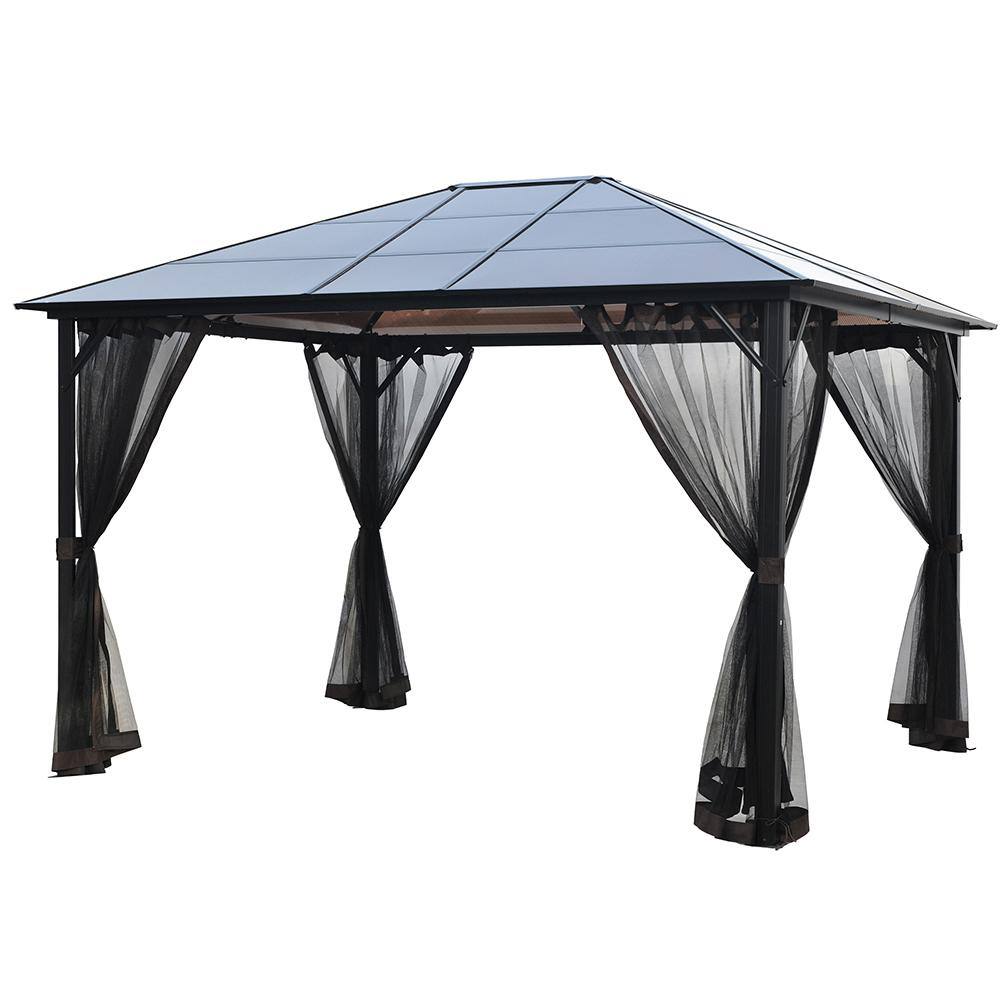 LAUREL CANYON 12 ft. x 10 ft. Aluminum Hardtop Gazebo with ...