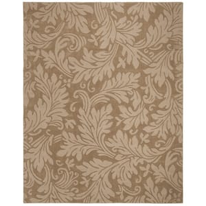 Impressions Light Brown 8 ft. x 10 ft. Geometric Area Rug