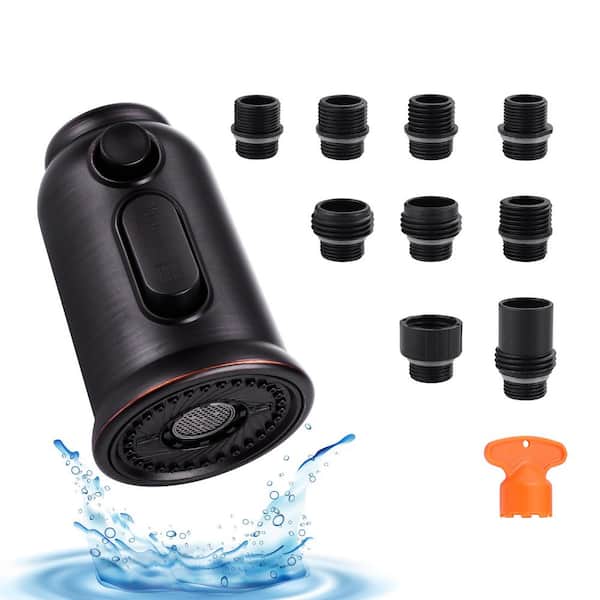 IVIGA 3-Function Pull Down Kitchen Faucet Spray Head Replacement with 9-Adapter Kit in Oil Rubbed Bronze