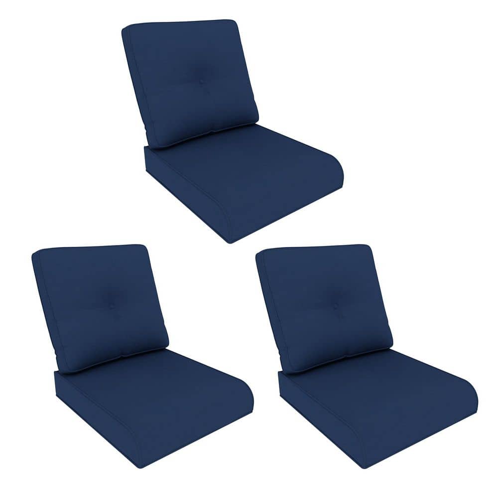 22 in. x 24 in. 6-Piece Replacement Outdoor Lounge Chair Cushion in Blue price history on PriceWatchPro