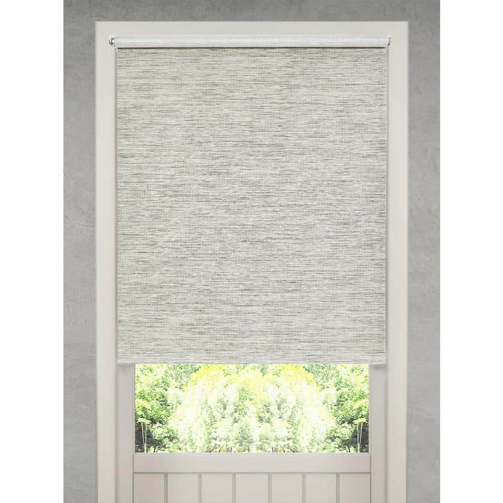 Pre-Cut Heather Gray Cordless Light Filtering Natural Fiber Roller Shade 50 in. W x 72 in. L price history on PriceWatchPro