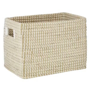 CosmoLiving by Cosmopolitan Brown Sea Grass Contemporary Storage Basket 10 in. x 15 in. x 11 in.