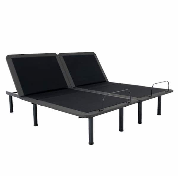 Bridgevine Home Refresh Sleep Black Flex Head King Adjustable Bed Frame with Voice Activated Controls