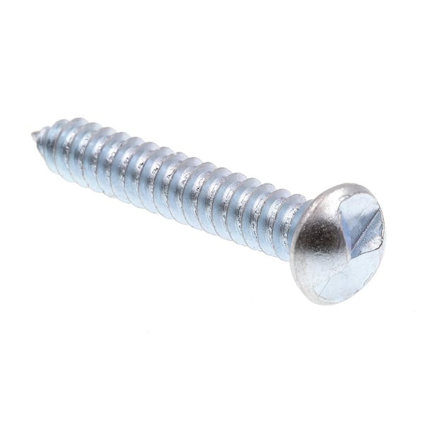 Prime-Line #14 x 1-1/2 in. Zinc Plated Steel One-Way Round Head Sheet Metal Screws (100-Pack)
