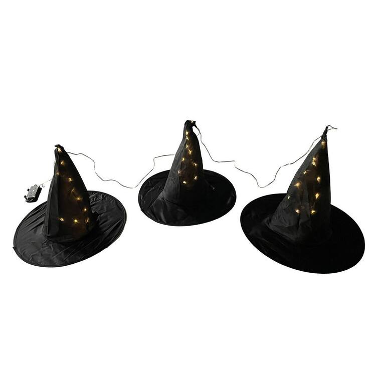 7 ft. Witch Hat Light String Set 3 Pack Halloween String Lights