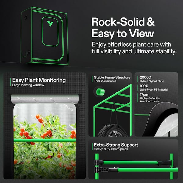 VIVOSUN 4 ft. x 2 ft. GIY Plus Smart Advance Grow Tent with Full
