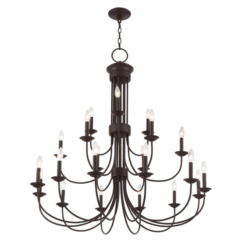 Estate 21-Light Bronze Extra Large Chandelier