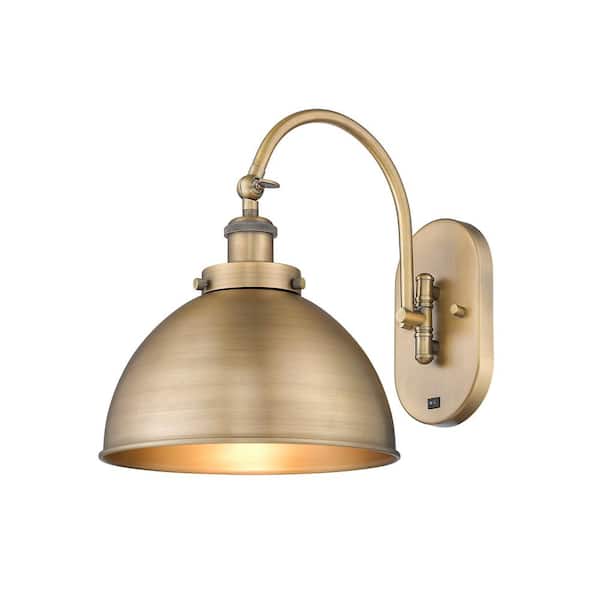 Ballston Urban 1-Light Brushed Brass Wall Sconce with Brass Metal Shade
