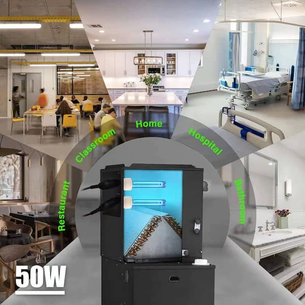 110V 50W UV-C Duct Disinfection Light for HVAC, AC Filter, Furnace UV Lamp, Air Purifier