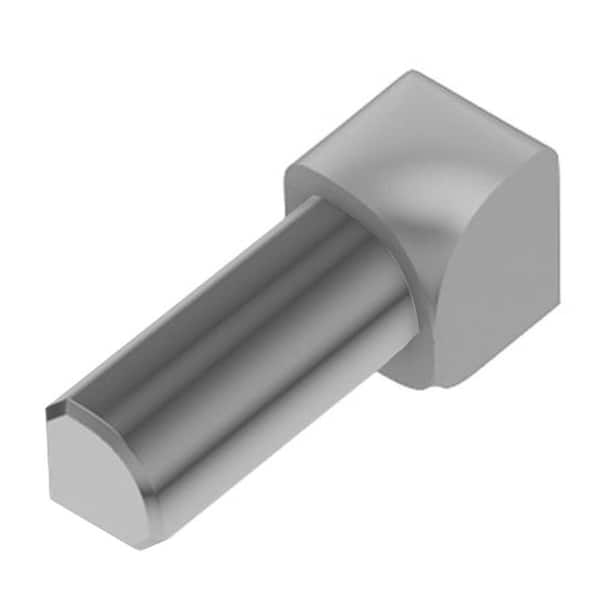 Schluter Rondec Classic Grey Color-Coated Aluminum 1/2 in. x 1 in. Metal 90 Degree Inside Corner