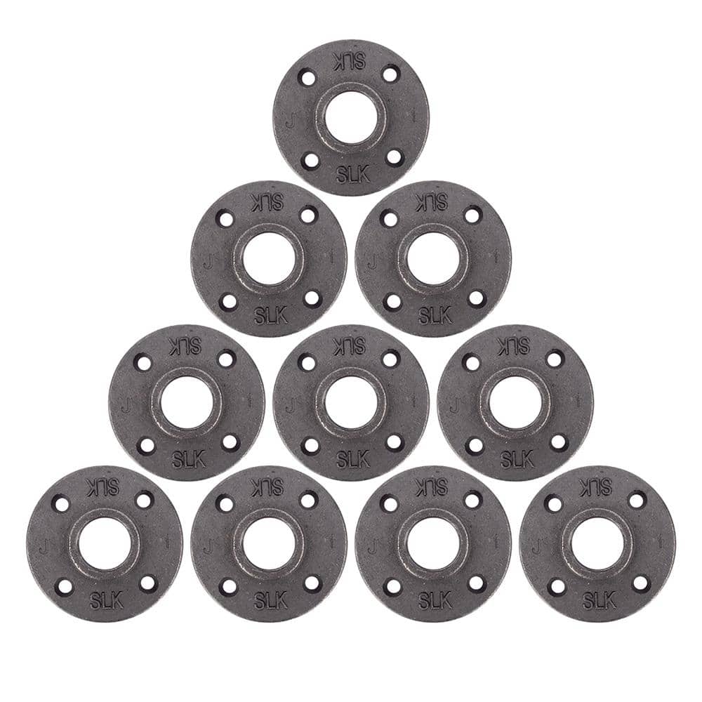 1 in. Malleable Iron Floor Flange in Industrial Steel Grey (10-Pack) price history on PriceWatchPro