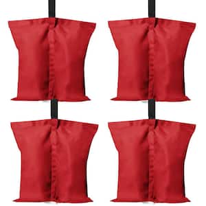 Canopy Weights Gazebo Tent Sand Bags in Red, 4-Pack
