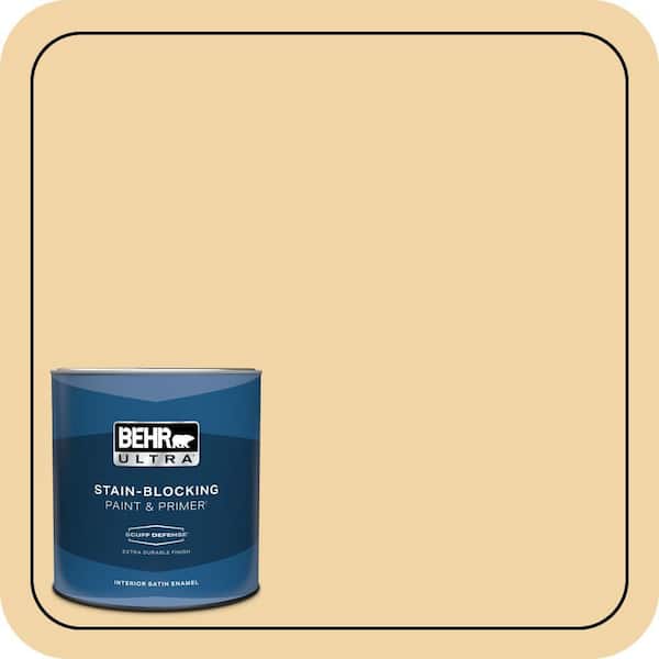 BEHR ULTRA 1 qt. #ECC-50-1 Sunbath Extra Durable Satin Enamel Interior Paint & Primer