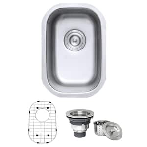 Parmi 16 Gauge Stainless Steel 13 in. x 18 in. Undermount Bar Sink with Accessories