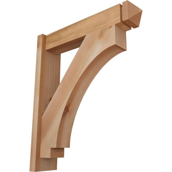 Ekena Millwork 6 in. x 28 in. x 24 in. Western Red Cedar Imperial Arts and Crafts Smooth Outlooker