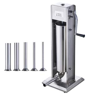 Manual Sausage Stuffer 7 L/15 lbs. Vertical Sausage Machine Dual-Speed Meat Stuffer Food-Grade 304 Stainless Steel