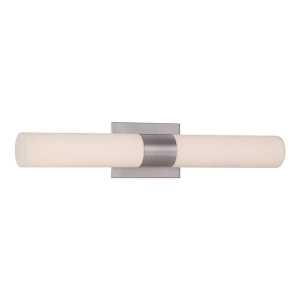 Elementum 22 in. Brushed Nickel LED Vanity Light Bar and Wall Sconce, 2700K