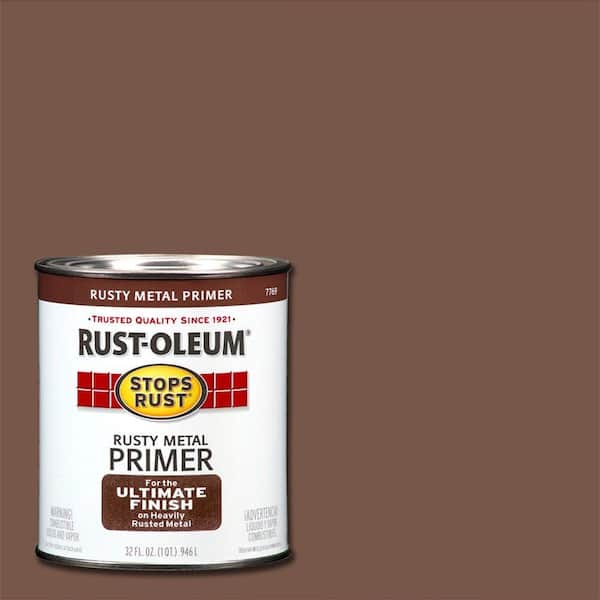 Rust-Oleum Stops Rust Rust-Oleum 1 qt. Flat Rusty Metal Interior/Exterior Oil Based Primer