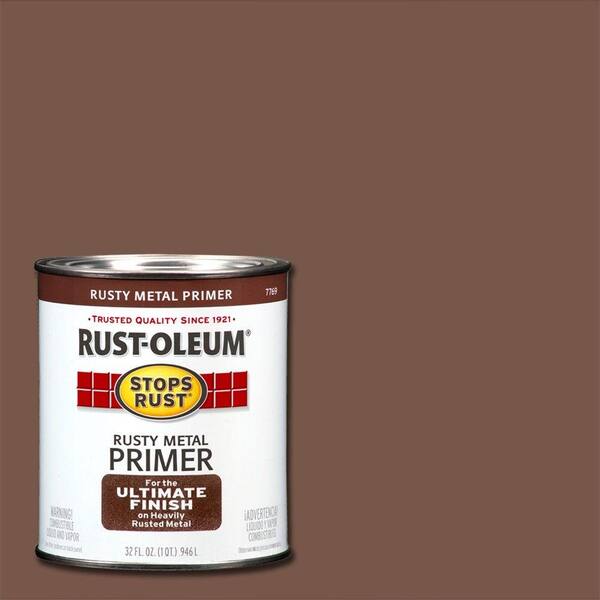 Rust-Oleum Stops Rust Brush-On Paint - High-Gloss Quart (32 Oz), Choose Your Color, Chip Resistant