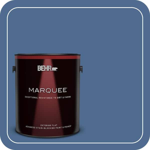 BEHR MARQUEE 1 gal. #590D-6 Wickford Bay Flat Exterior Paint & Primer