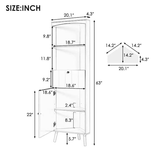 30 in. W x 18.4 in. D x 31.5 in. H Grey Frame Bathroom Locker