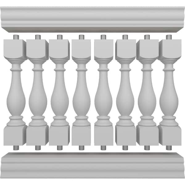 Ekena Millwork Fiberthane Legacy Balustrade 48 in. L x 42 in. H Fiberglass Railing Kit