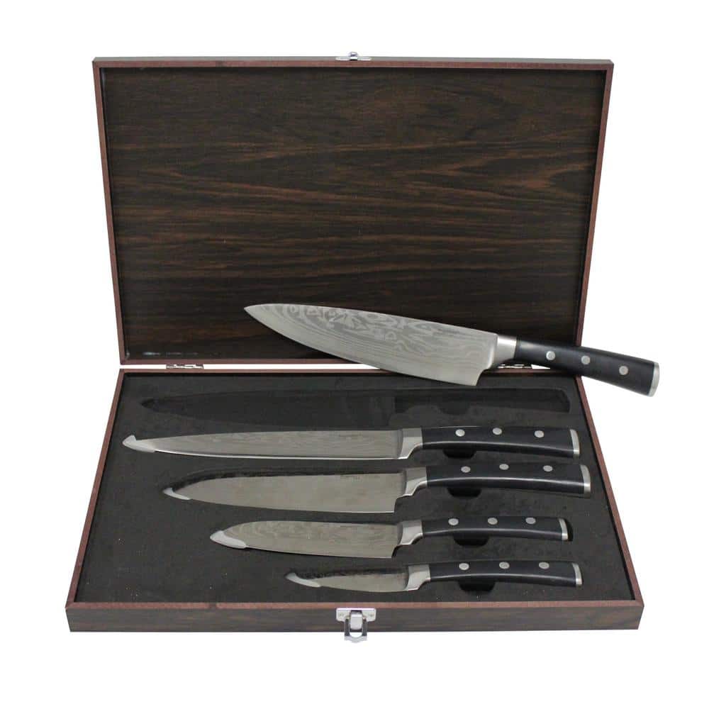 Sold at Auction: CASE KITCHEN CUTLERY 5 STAINLESS STEEL KNIFE SET