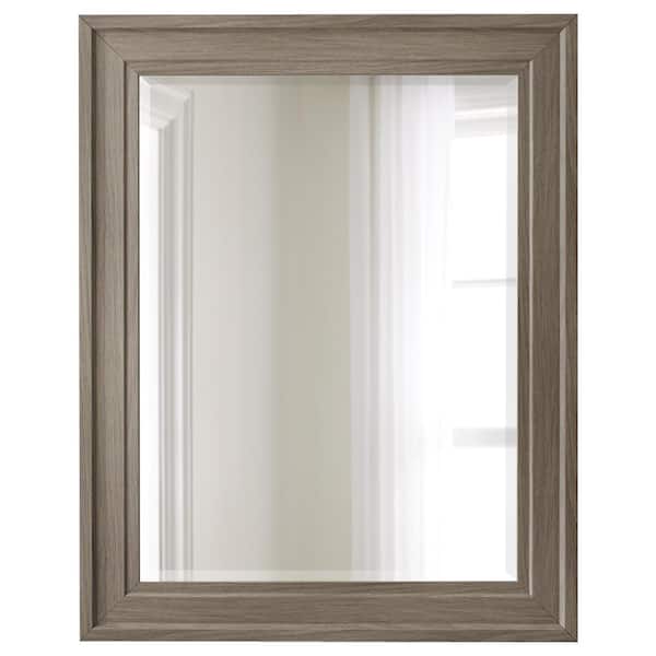 Home Decorators Collection Medium Rectangle Gray-Wood Beveled Glass Contemporary Mirror (38 in. H x 30 in. W)
