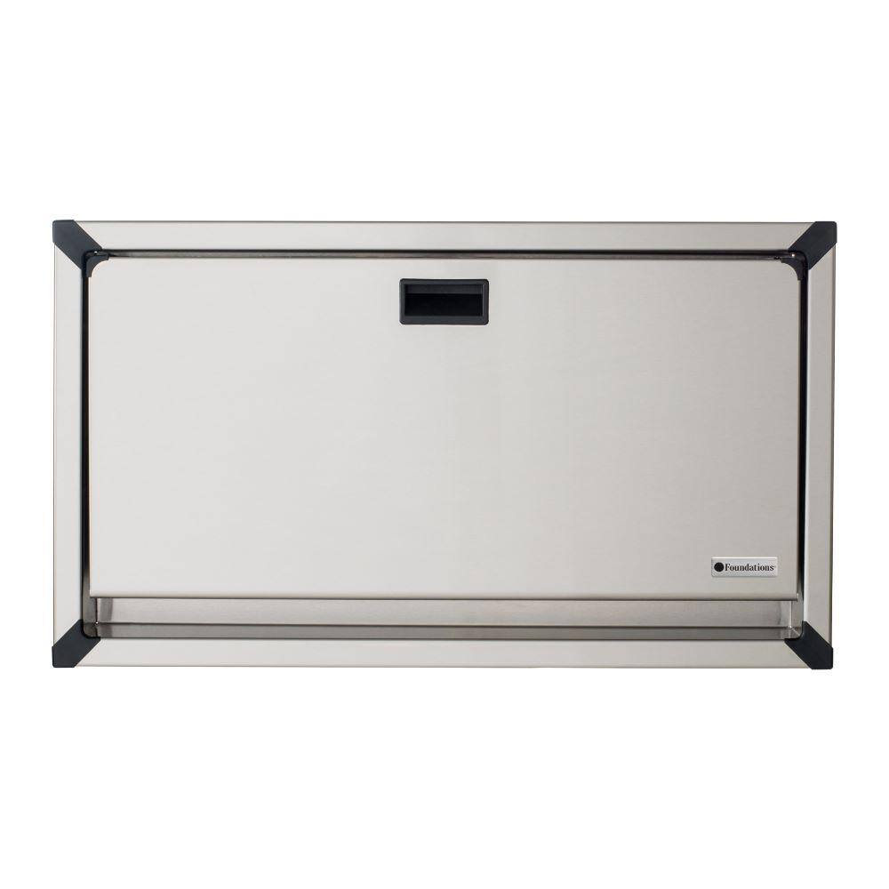 Horizontal Recessed Mount Stainless Steel Baby Changing Station 100SSC 